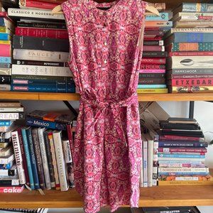 Cynthia Rowley | Pink Print Sleeveless Dress, Size 8